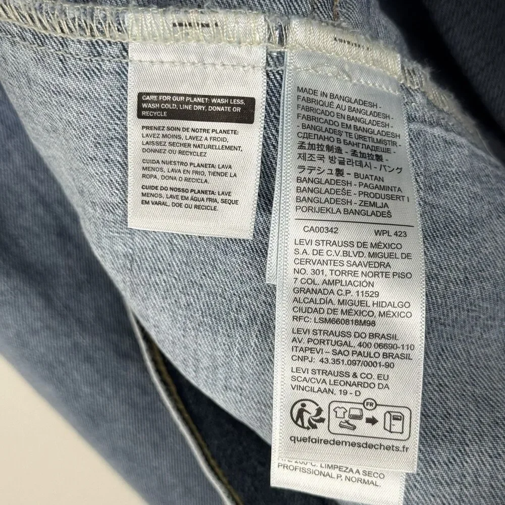 Levi's Premium Type II Two 2  Selvedge Denim Trucker Jacket Light Indigo Size S